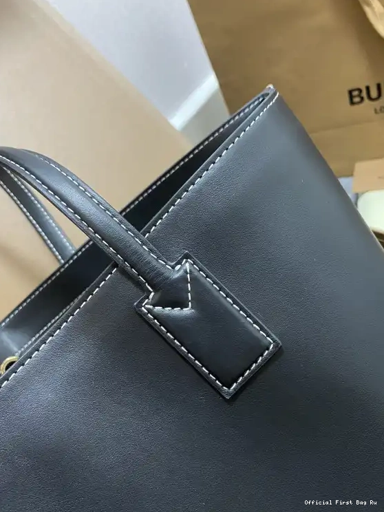 Official First Bag Ru Check bag-34*14*28CM Medium BURBERRY Tote 0526